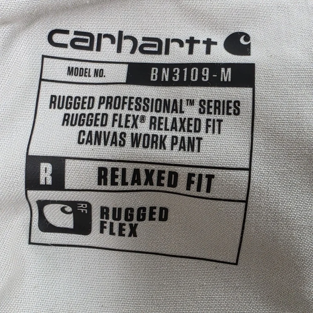 Carhartt Relaxed Fit Rugged Flex BN3109-M Canvas Work Pants Size 44x32 Tan NWOT‎